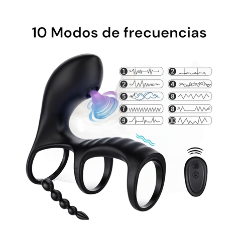 Anillo Vibrador Multifuncional Triple Acción-1