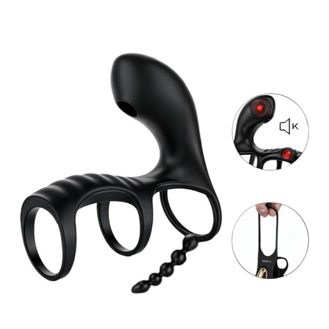 Anillo Vibrador Multifuncional Triple Acción-2