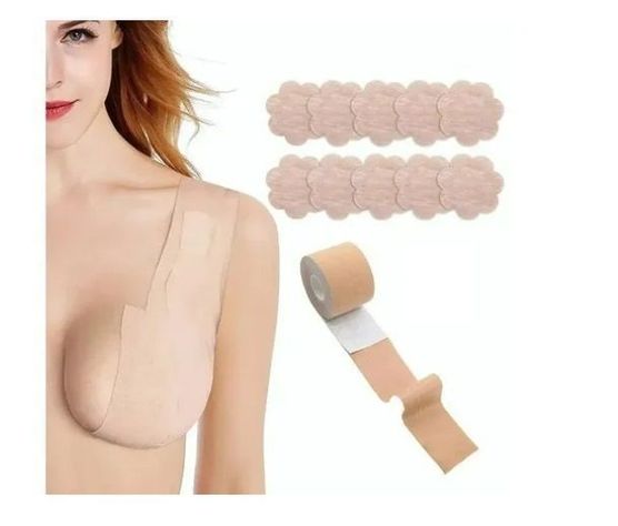Cinta Levanta Pecho 5cm + 10 Pezoneras Desechables-1