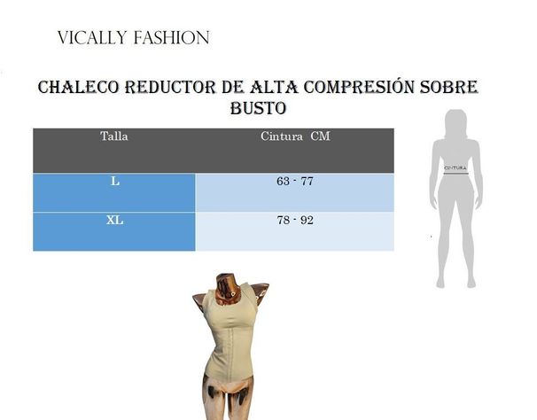 Faja Chaleco Reductor Sobre Busto De Compresión -2