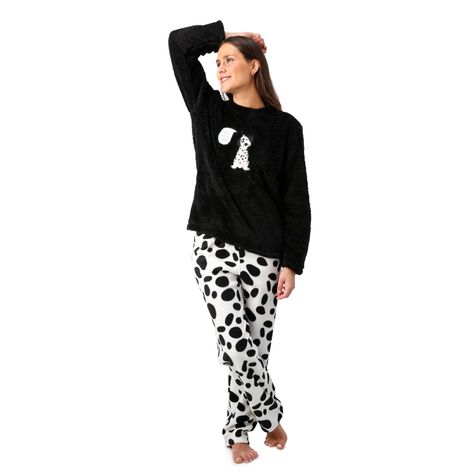 Pijama Dalmata Bordado Corderito y Polar Estampado-0