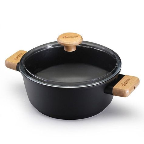 Olla con Tapa de Vidrio Templado 24 Cms.-0