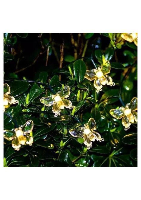 Guirnaldas Solares Mariposa 4m Amarilla Luz Decorativa Jardin Solar-1