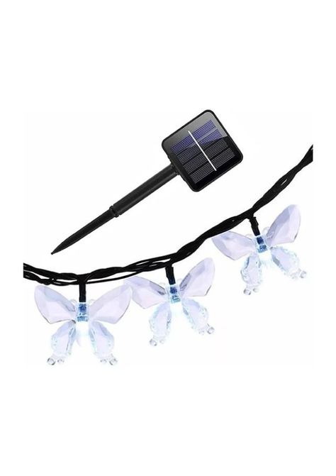 Guirnaldas Solares Mariposa 4m Amarilla Luz Decorativa Jardin Solar-3
