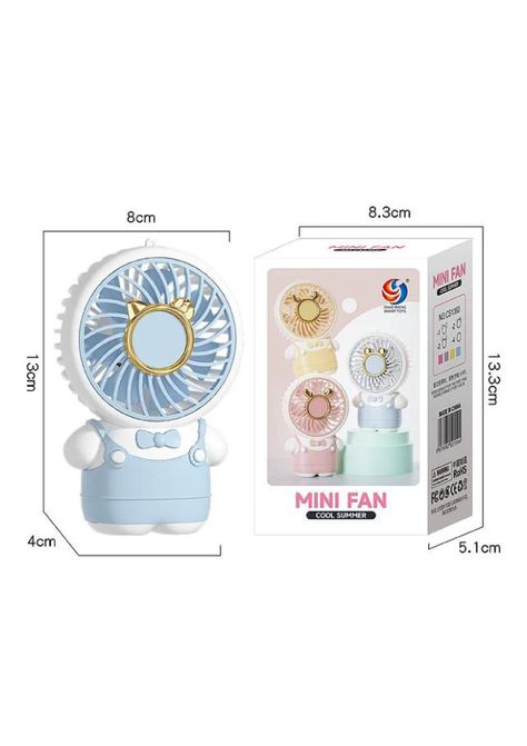 Mini Ventilador Recargable Con Diseño De Animalitos y Vestimenta-2