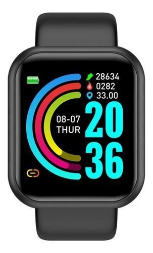 Smartwatch Smart Bracelet D20 Notificaciones Para Samsung y Iphone Negro-0
