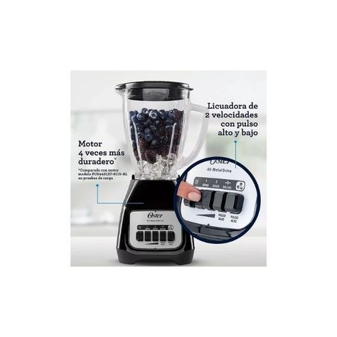 Licuadora Oster® 2 velocidades más pulso y vaso de vidrio BLSTKAGBPB-5