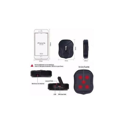 GPS Tk905 4g Tracker Impermeable 5000mah con imán para coche color negro-7