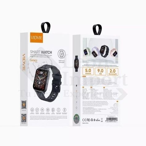 Smartwatch Para Android y iPhone Vidvie Certificado Negro-4