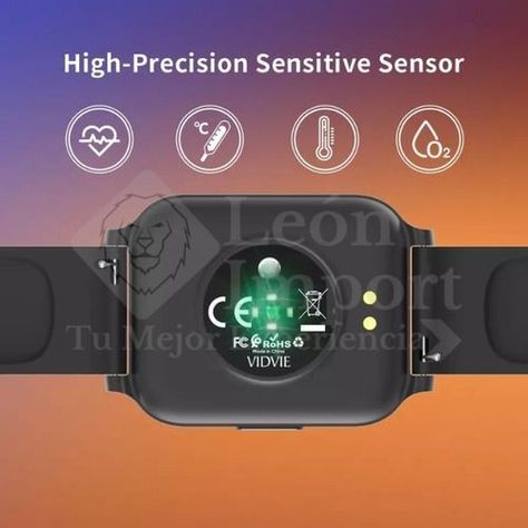Smartwatch Para Android y iPhone Vidvie Certificado Negro-5