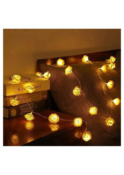 Luces Solares Rosas Led 6m Guirnalda Luces Exterior Cascada-3