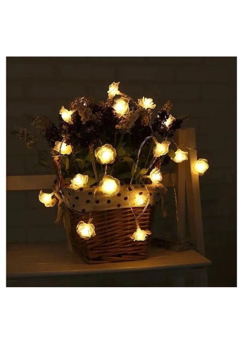 Luces Solares Rosas Led 6m Guirnalda Luces Exterior Cascada-4