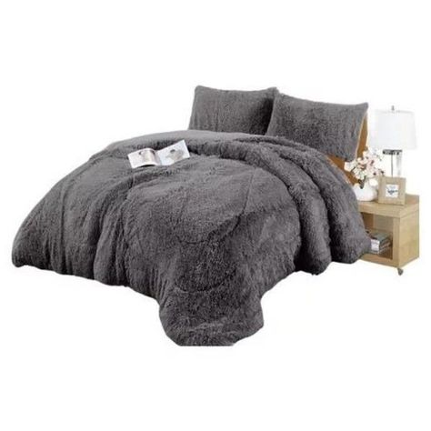 Cobertor Plumón Invierno Chiporro Liso Peludo Cama 2 Plazas-0