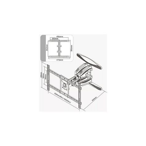 Brazo Articulado Base Tv Soporte Universal 55 A 85 Pulgadas-3