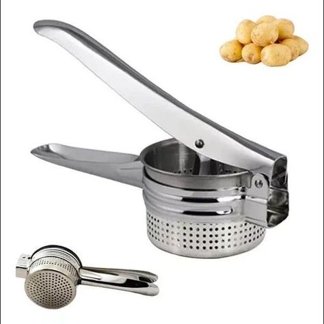 Prensador Aplastador Patatas Frutas Verduras Manual De Acero-2