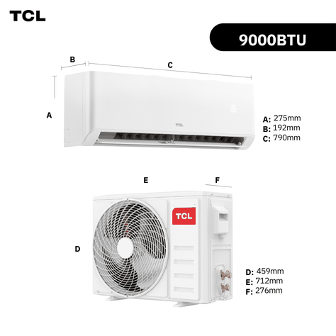 Aire Acondicionado Inverter TCL BreezeIN 9000 BTU WIFI-5