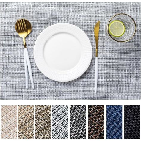 Set De 4 Individuales Para Mesa Mantel Impermeables Liso-0