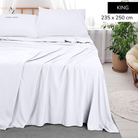 Sabanas Encimera King Blanca Ultra Suave Hilos Aura Zeus-1