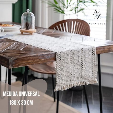 Camino De Mesa Algodon Yute Mantel De Centro 180 X 30 Cm Az-6