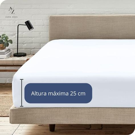Sabanas Bajera Elasticada Blanca Gris Hilo King Aura Zeus-6
