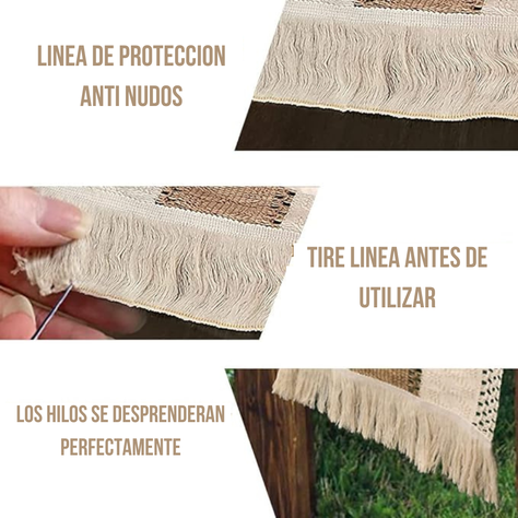 Camino De Mesa Algodon Yute Egipcio Mantel De Centro 180 X 30-5