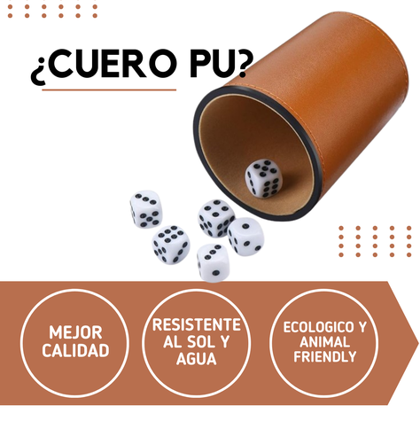 Cachos Juegos De Mesa 5 Cachos Cuero Pu Dados Cachai-2
