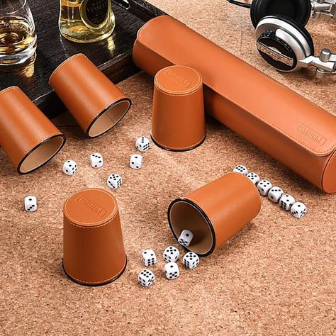 Cachos Juegos De Mesa 5 Cachos Cuero Pu Dados Cachai-4