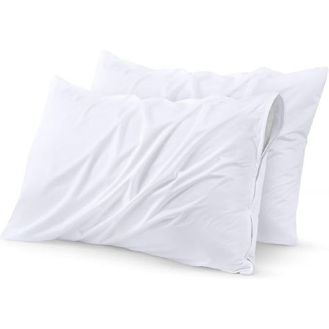 Set De 2 Fundas Para Almohadas Impermeables 50x70 Antimanchas Cierre-0