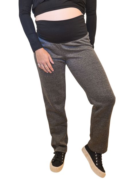 Jogger Maternal Gris Básico-1