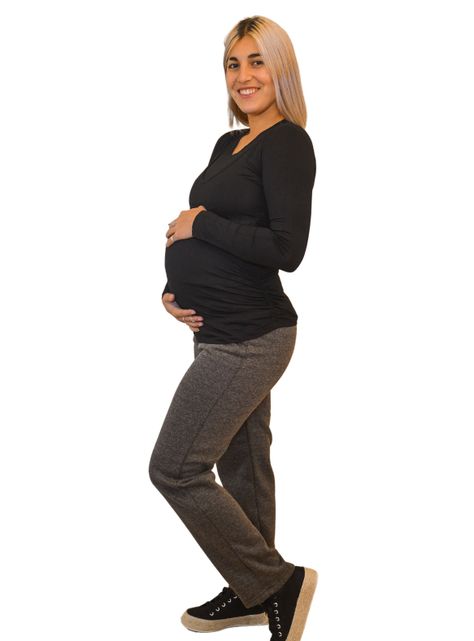 Jogger Maternal Gris Básico-0