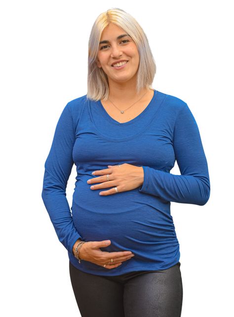 Polera Maternal y Lactancia Índigo-1