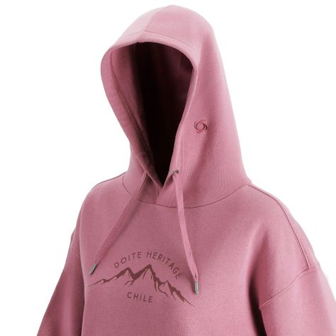 Poleron Hobby Print Mujer Rosado Doite-3