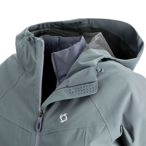 Parka 3 En 1 Skada Gris Mujer Doite-5