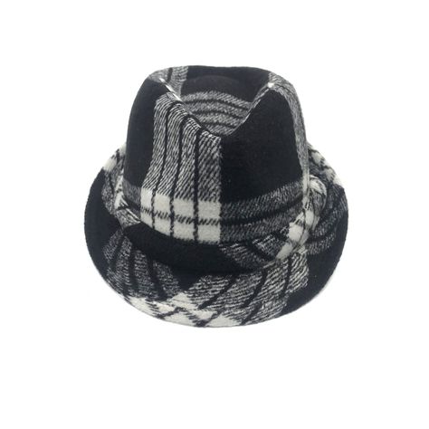 Sombrero Inglés Fantasía Negro Blanco  Talla M-0