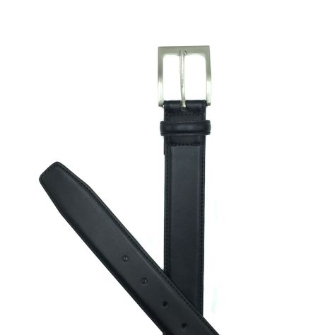 Cinturón Cuero Negro Doble Costura Ref 1 Talla 100-1