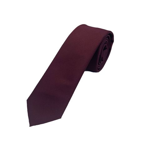 Corbata Microfibra Burdeo Lisa 6cm-0
