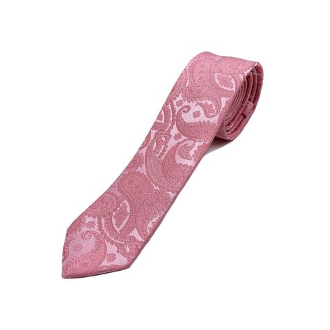 Corbata Microfibra Ameba 5cm Alaniz Palo Rosa-0
