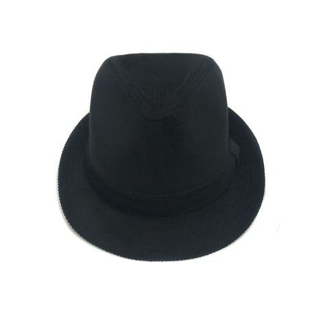 Sombrero Inglés Corduroy Negro Talla S-0