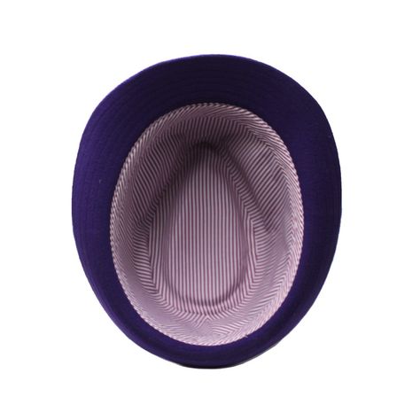 Sombrero Inglés Fantasía Purpura Pluma Inv S/M-3