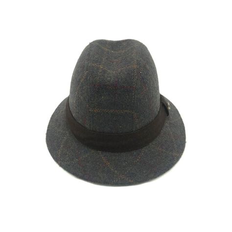 Sombrero Inglés Fantasía Gris Botón Talla M-0