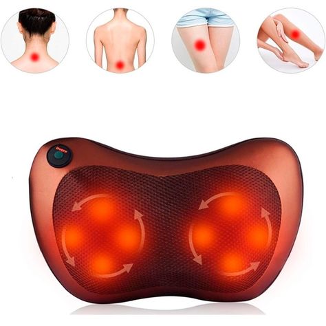Masajeador Eléctrico Almohada Cojín Lumbar Cuello Piernas-1