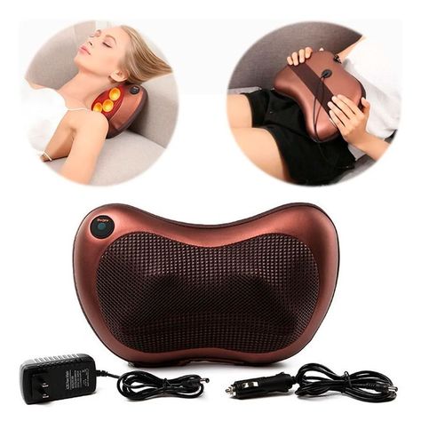 Masajeador Eléctrico Almohada Cojín Lumbar Cuello Piernas-4