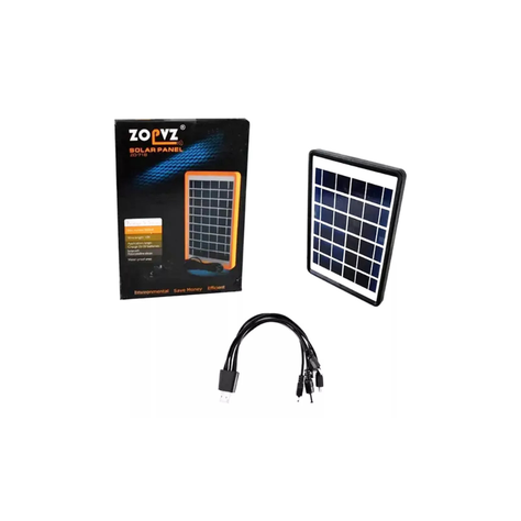 Cargador Panel Solar Multipropósito 5v 1,6a 5v-8w proteccion IPX6-2