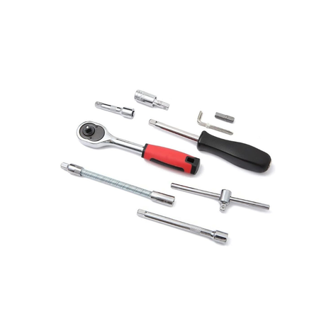 Juego estuche de llaves trinquete Dados Por 46pcs puntas metricas-2
