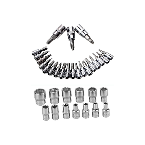 Juego estuche de llaves trinquete Dados Por 46pcs puntas metricas-3