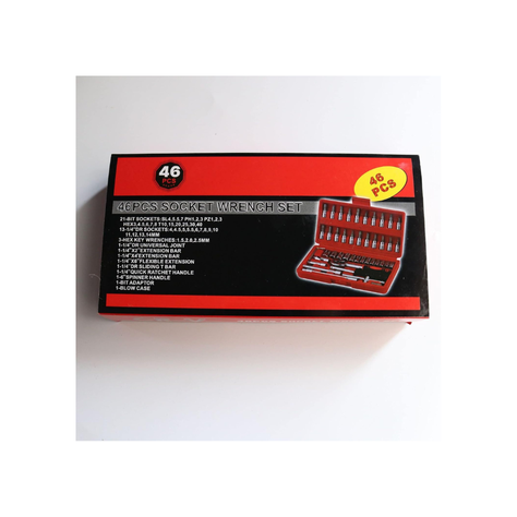 Juego estuche de llaves trinquete Dados Por 46pcs puntas metricas-4
