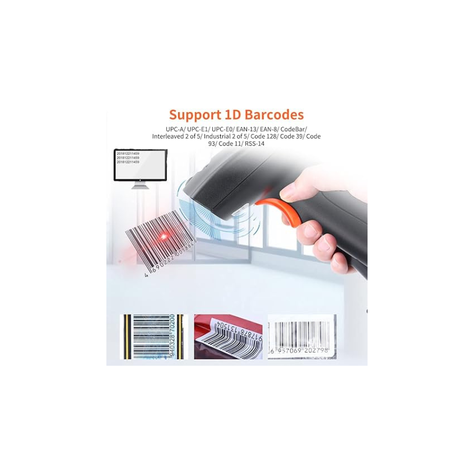 Escáner de código de barras inalámbrico lector USB supermercado-3
