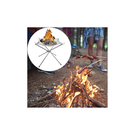 Parrilla Plegable De Acero Inoxidable Portátil Camping-3