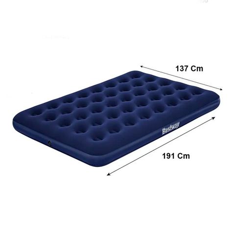 Cama Colchón Inflable Matrimonial Color Azul-3