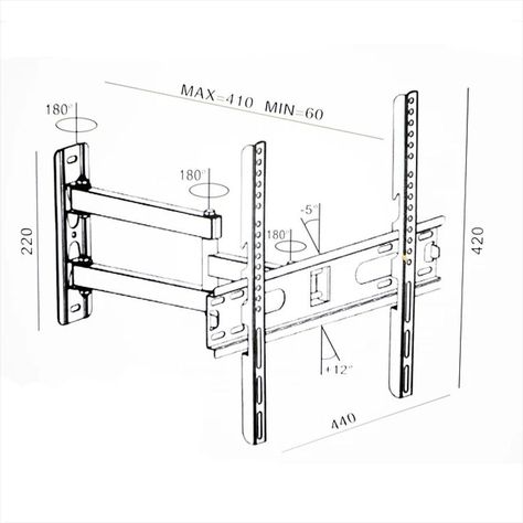 Soporte De Pared Para TV Con Brazo Extensible De 26 a 63 Pulgadas-1